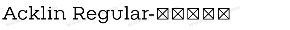Acklin Regular字体转换